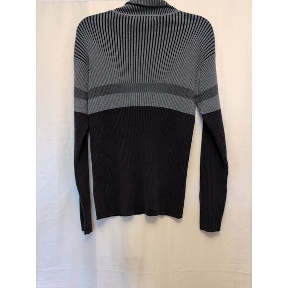 H&H M men's turtleneck gray navy block sweater long sleeve ribbed Australia Made - Picture 6 of 10